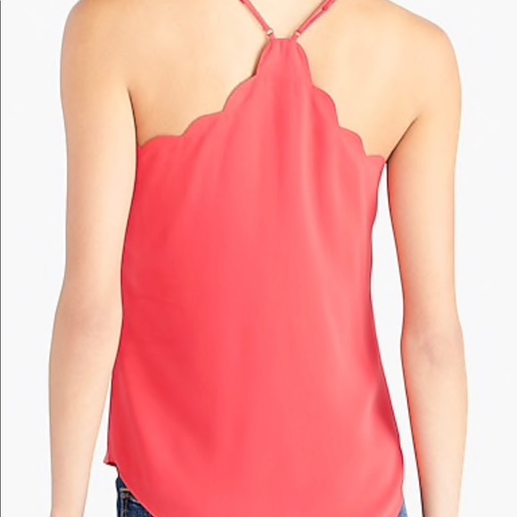 NEW J.Crew Scalloped Cami Blue - Picture 3 of 3